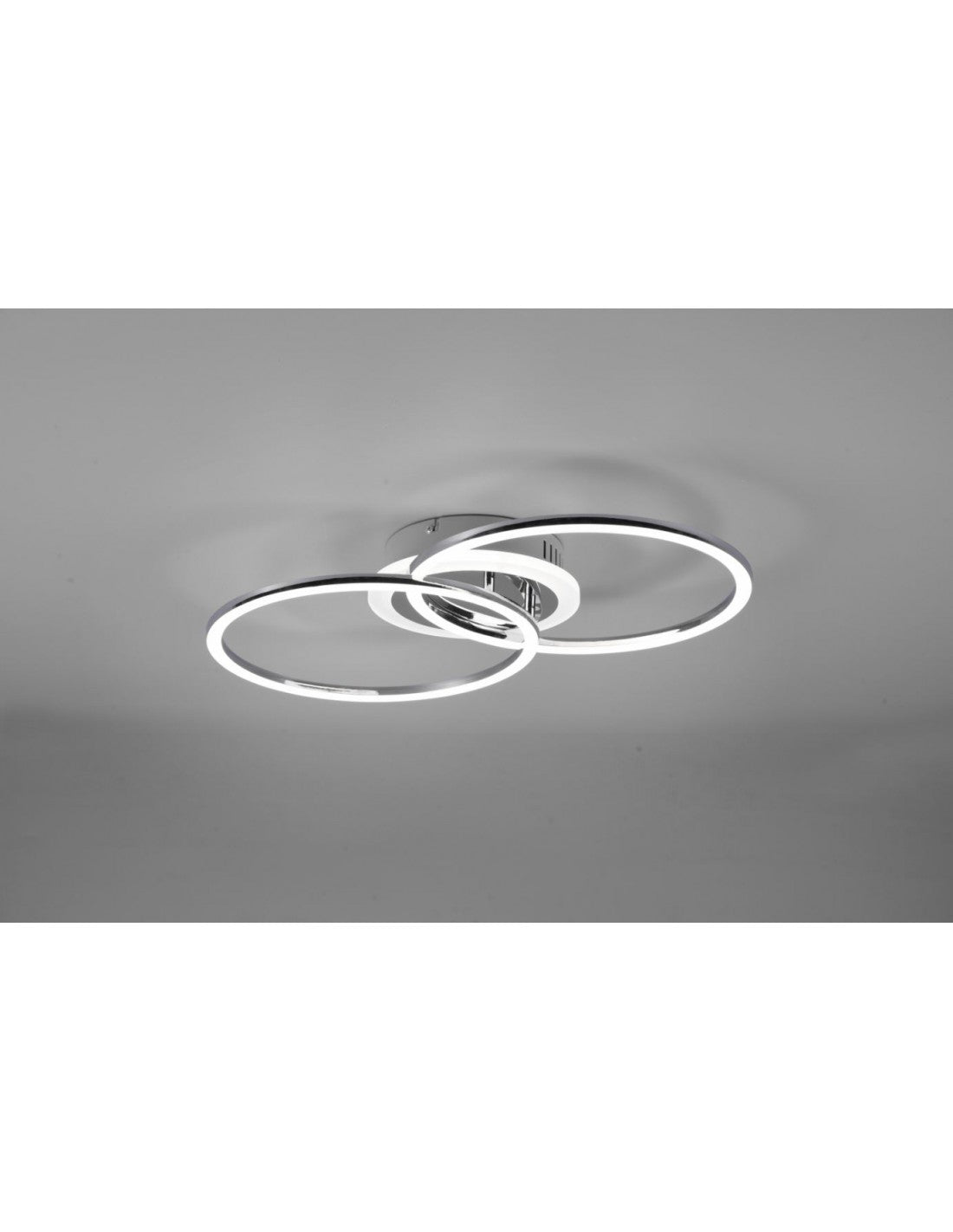 Deckenleuchte Circles Chrome Led 4000k Dimmer Venida Trio Lighting