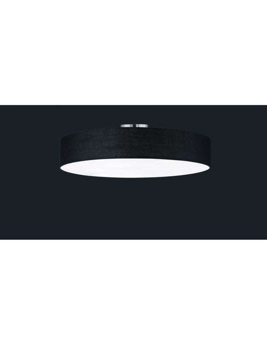 Hotel-Deckenleuchte 5xE27 Schwarzer Lampenschirm Ø65 cm Trio Lighting