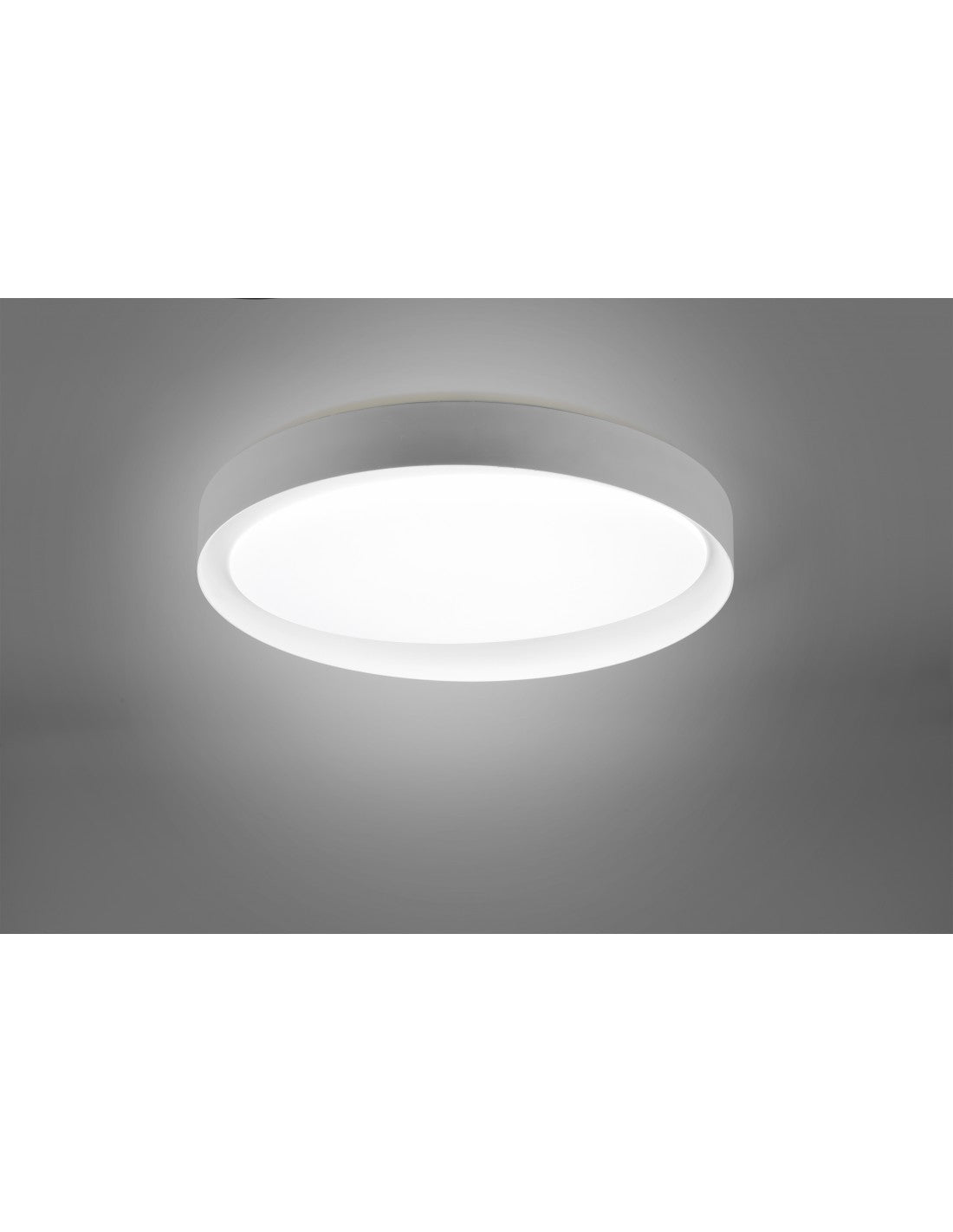 Dimmbare LED-Deckenleuchte Zeta Ø48 cm, graue Trio-Beleuchtung