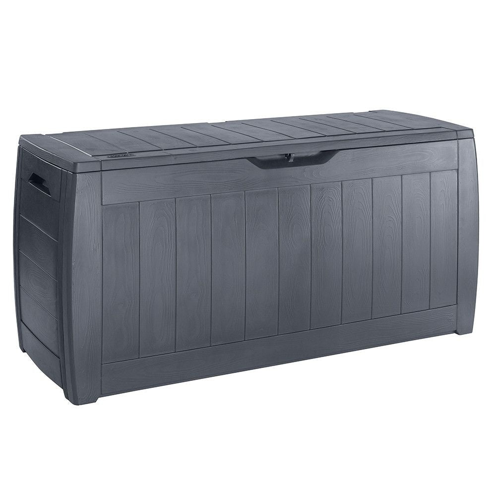 Hollywoodharzstamm mit abschließbarem Holzeffekt Graphit-Finish 117,5x45xh.57,3 cm