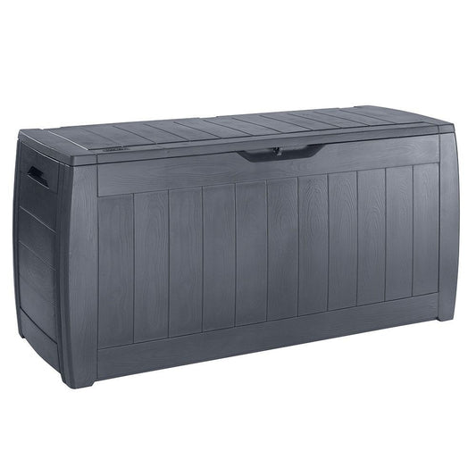Hollywoodharzstamm mit abschließbarem Holzeffekt Graphit-Finish 117,5x45xh.57,3 cm