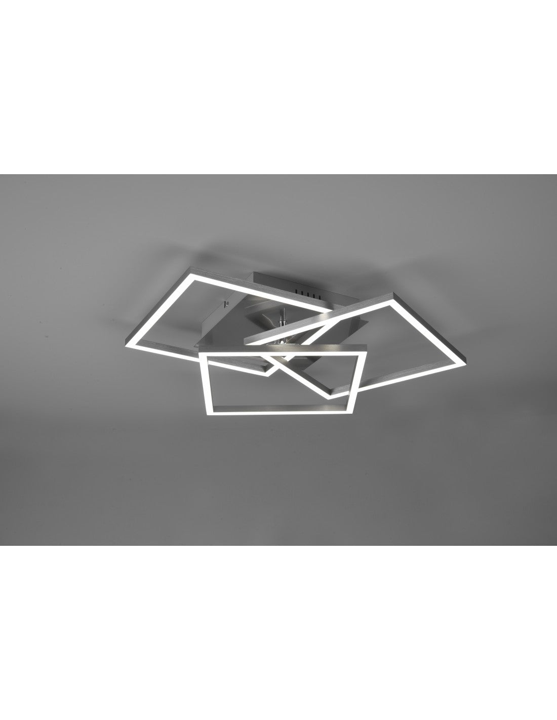 Deckenleuchte 3 quadratisch verstellbarer LED-Dimmer Mobile Nickel Trio Lighting