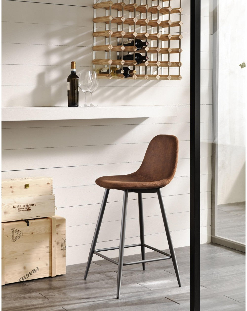 2x Brigitte STS Kunstlederhocker