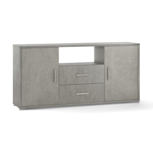 Sideboard zwei Türen zwei Schubladen Beton 174x41x h84 cm