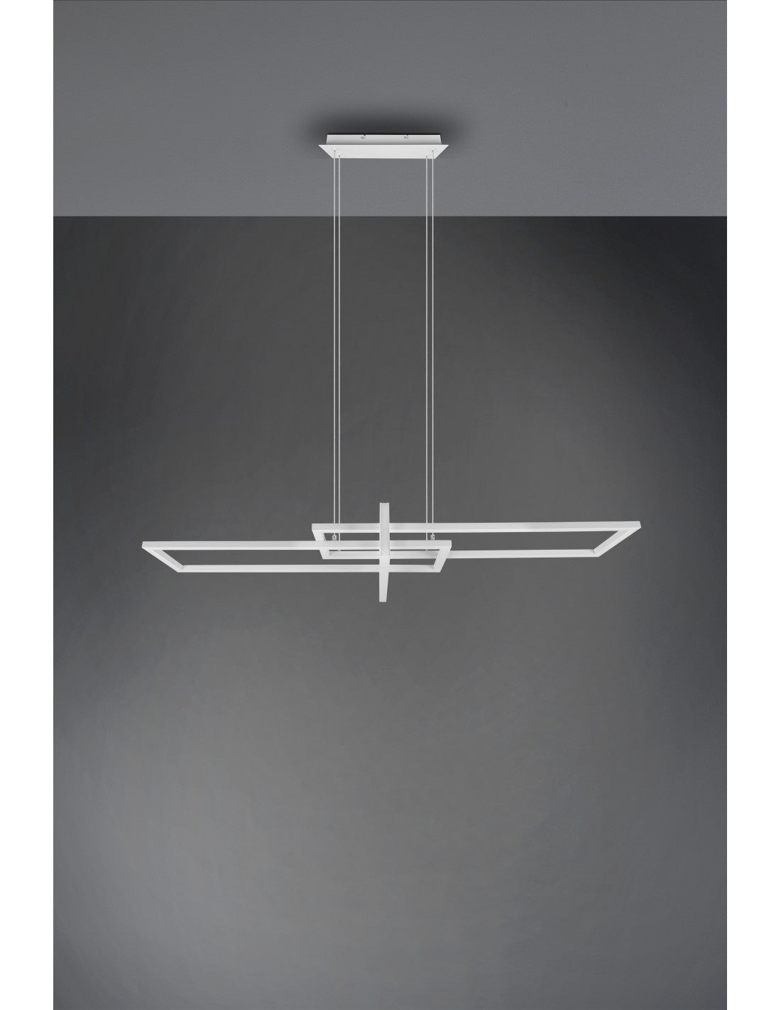 Salinas Pendelleuchte 3 Rechtecke LED 34w Weiß L110 cm Dimmbare Trio-Beleuchtung