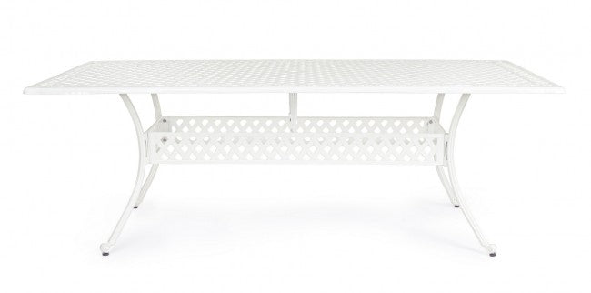 Ivrea weißer rechteckiger Außentisch 107x213 cm
