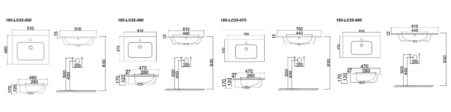 Concerin in Keramik Mod. LC25-kompakter und raffinierter Design