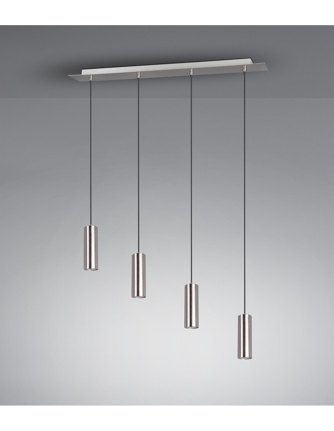 Inselaufhängung, 4 Leuchten, GU10-Zylinder, Marley Nichel Lighting