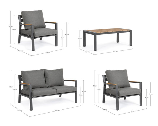 Gardine Set Ernst antracite