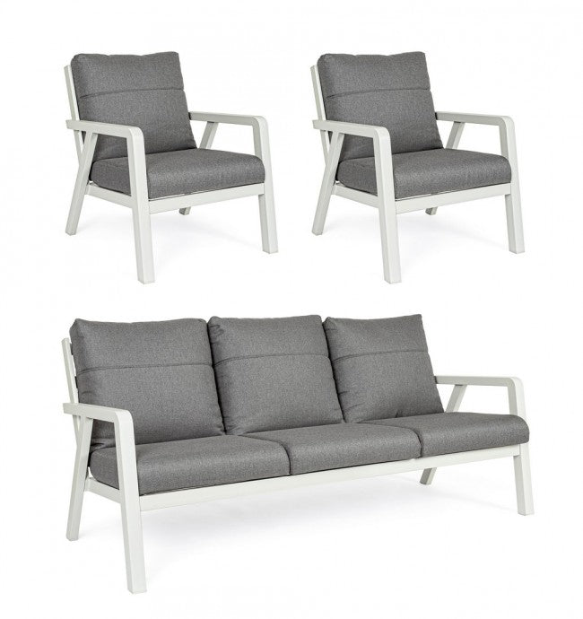3-teiliges Lounge-Set mit Truman Lunar Kissen