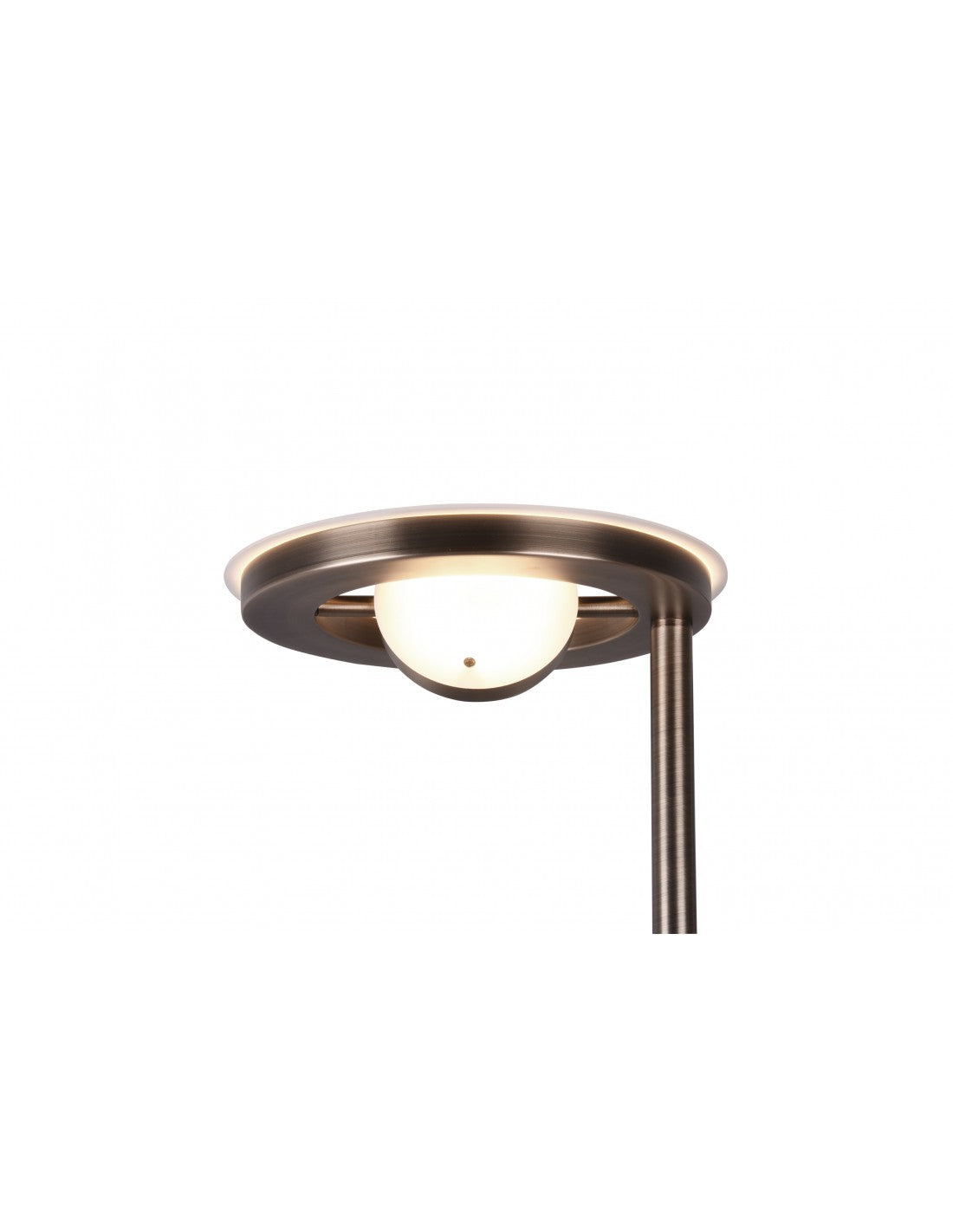 Moderne LED-Stehleuchte mit dimmbarem Lesespotlicht Barrie Brass Trio Lighting