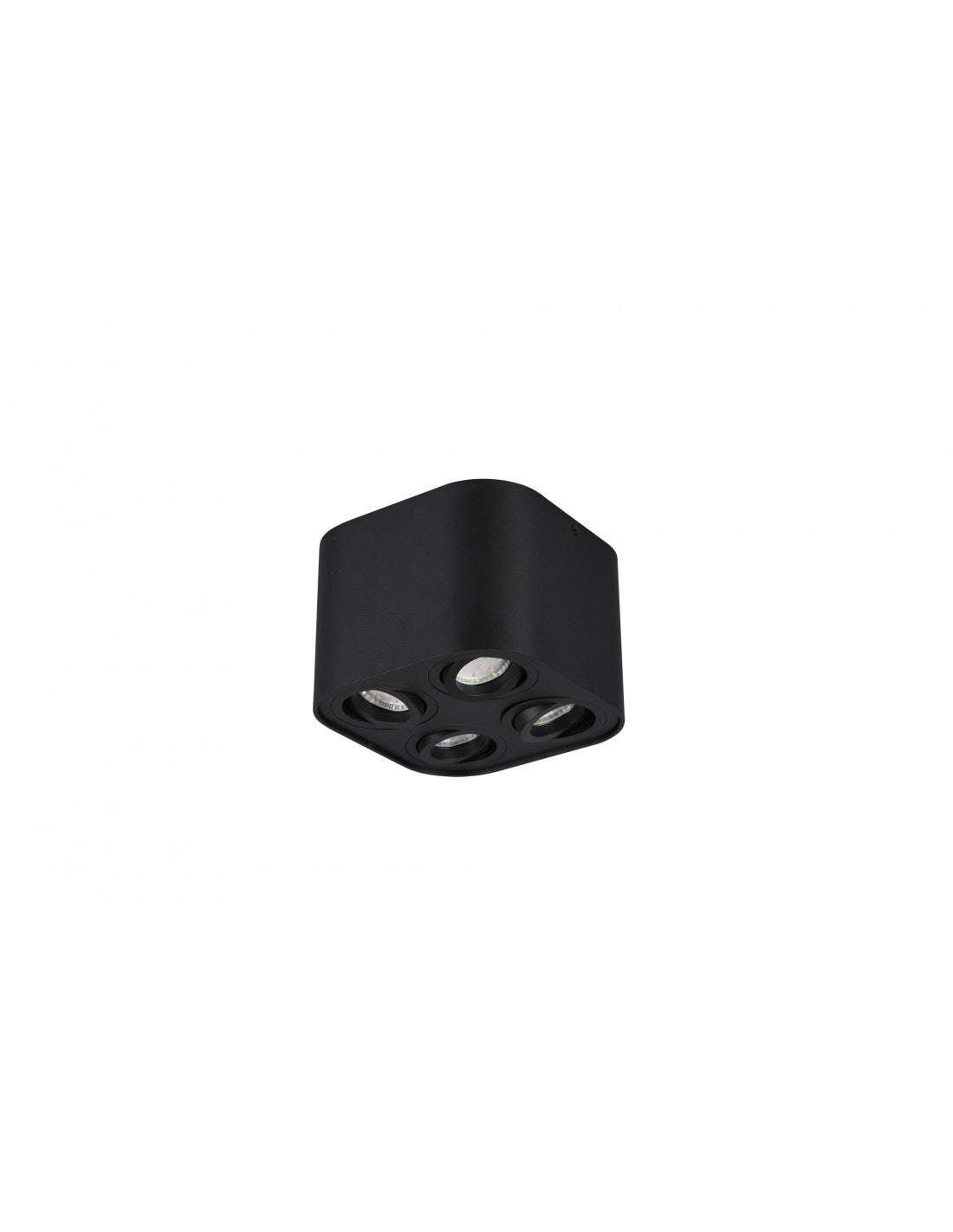 Deckenleuchte 4 verstellbare GU10-Spots Cookie Cube Black Trio Lighting