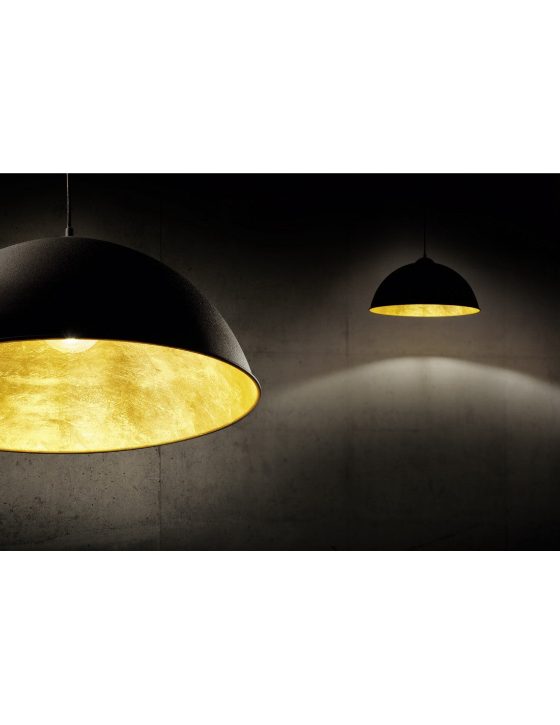 Hängeleuchte Modern Romino II Schwarz Gold Ø50 cm 1xE27 Trio Beleuchtung