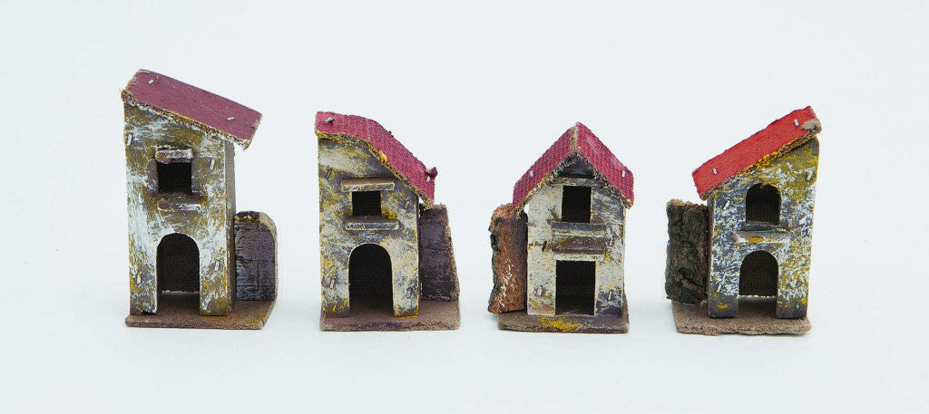 Verfügbares Einzelbauernhaus, cm. 5 x 3,5 x 10,5 cm (H), 2 Modelle, verschiedene Weihnachtsdekorationen