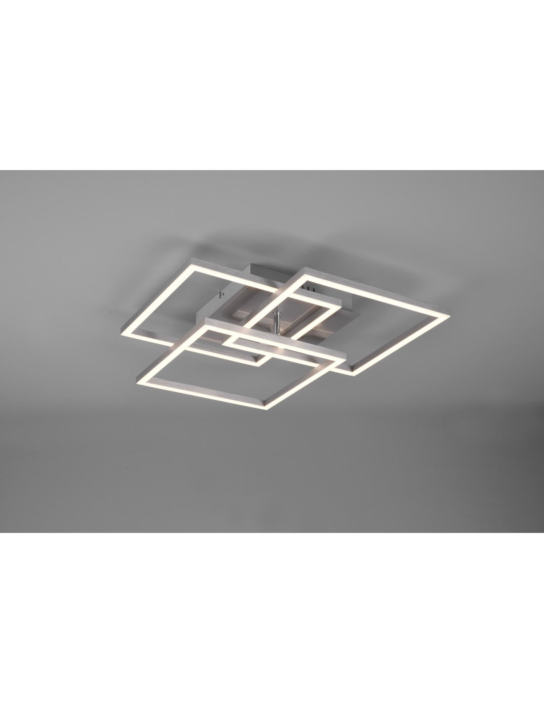 Deckenleuchte 3 quadratisch verstellbarer LED-Dimmer Mobile Nickel Trio Lighting
