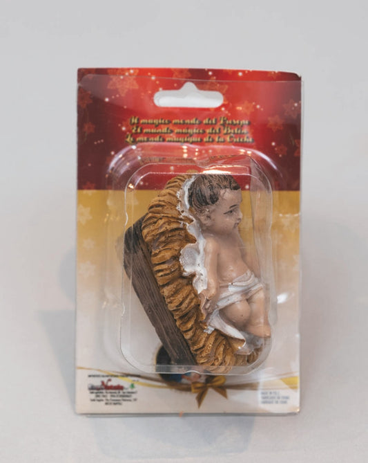 Jesuskind aus Kunstharz im Blister, 4 x 5 x 3,5 cm, Weihnachtsdekoration