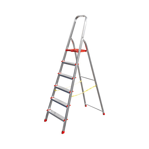 Haushaltsleiter aus Aluminium mit 6 Stufen – H. 1,32 m