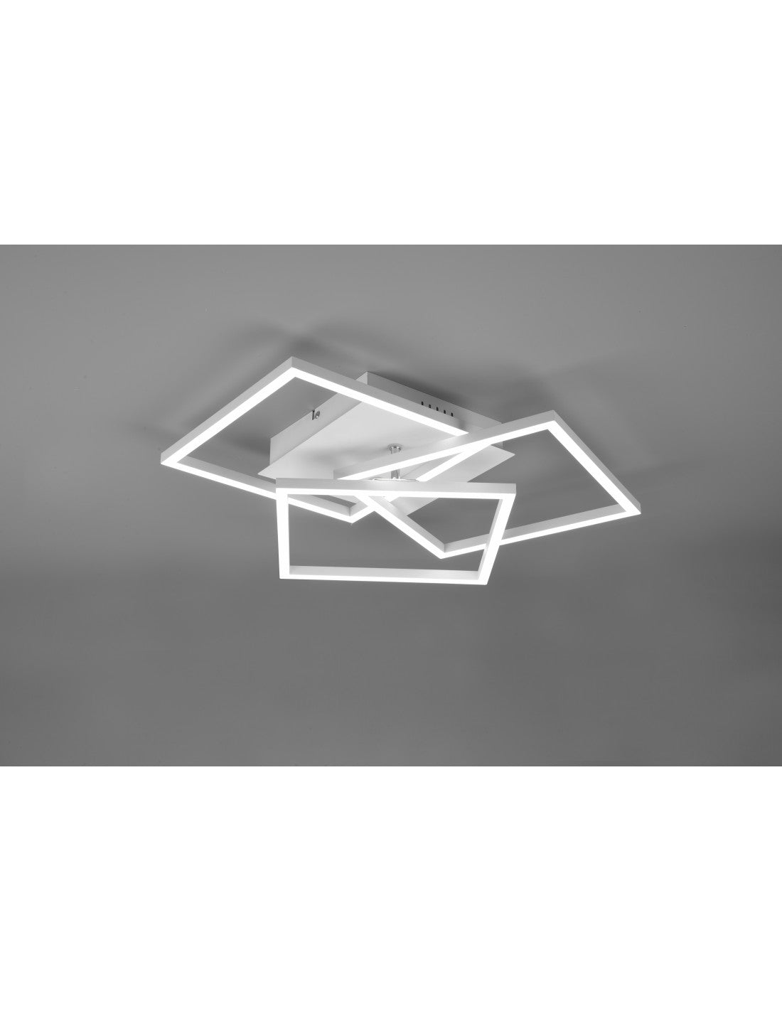 Weiße Deckenleuchte, 3 quadratische, verstellbare LED-Dimmer, mobile Trio-Beleuchtung