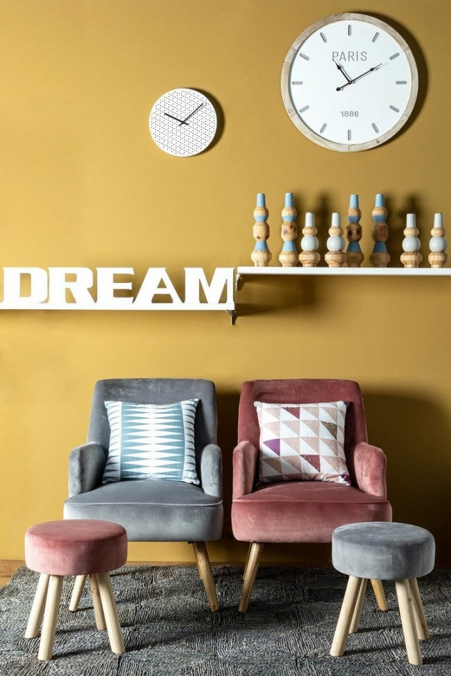 Poltrona vintage in der Rosa Antico ADELINE 60x67x h79 cm