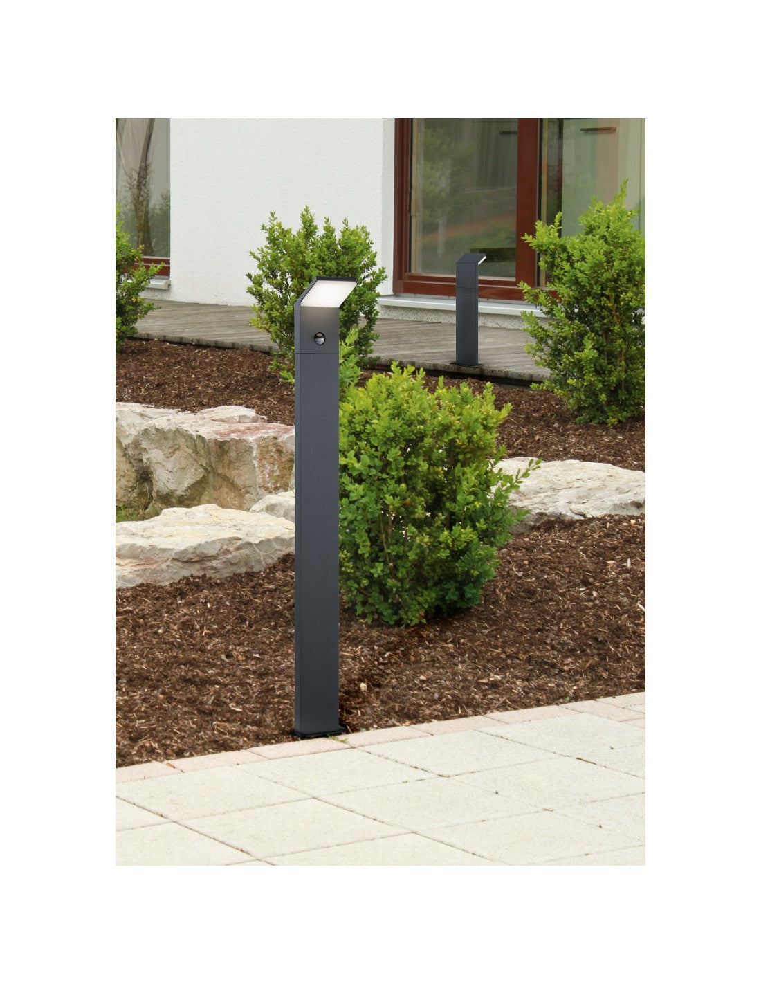 Pearl Led Außenmast IP54 Anthrazit mit Trio Lighting Bewegungssensor