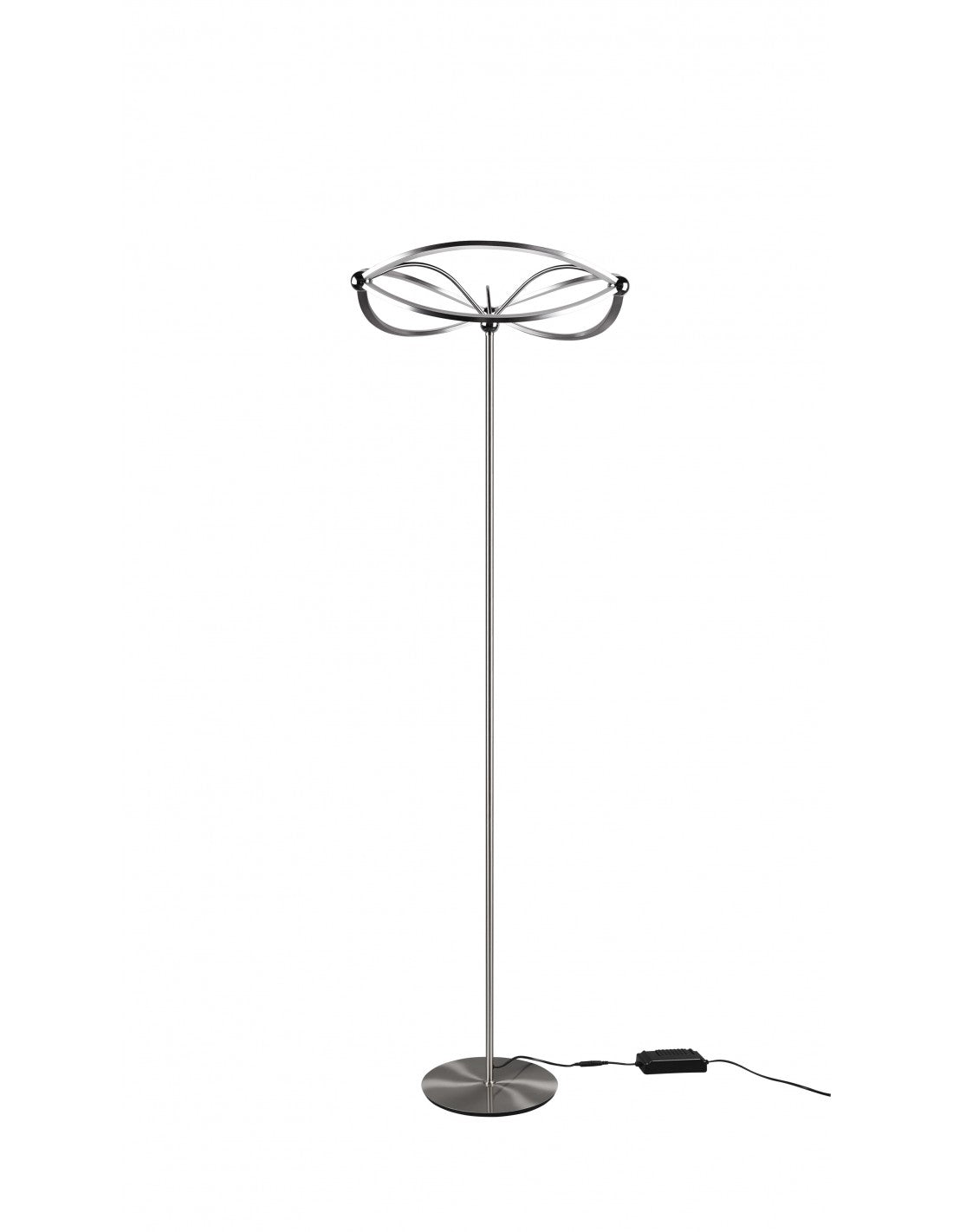 Piantana Moderna Charivari Fiocco Led Nickel Trio Beleuchtung