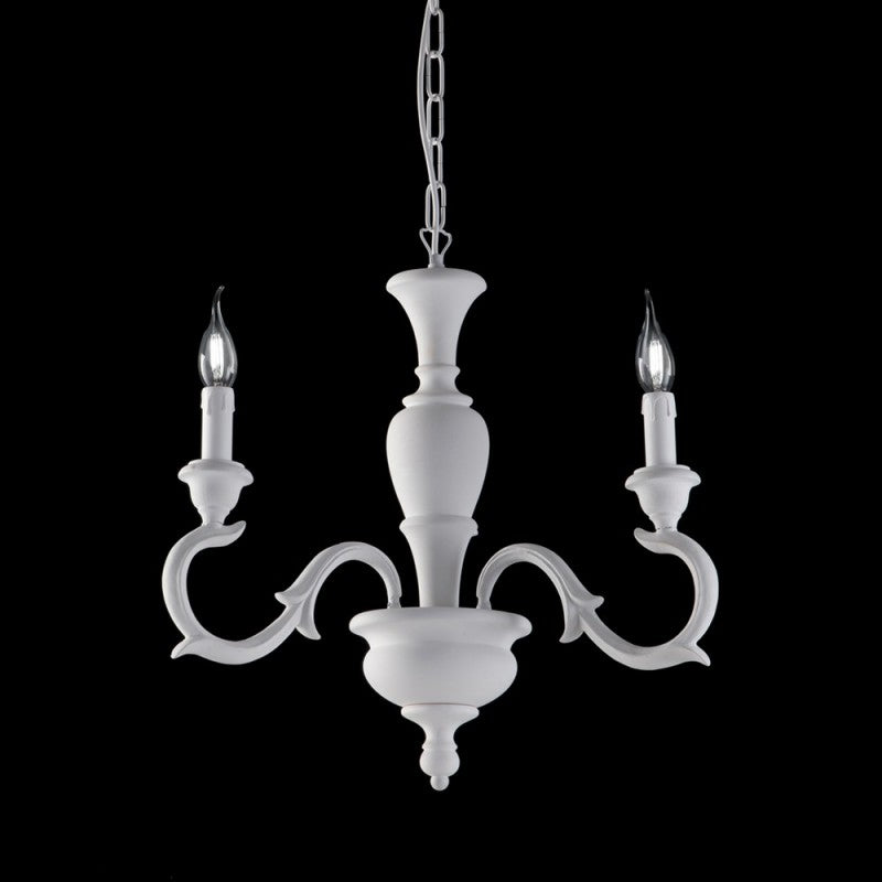 Bianco Shabby-Lampenschiff drei Leuchten 43x h50 cm