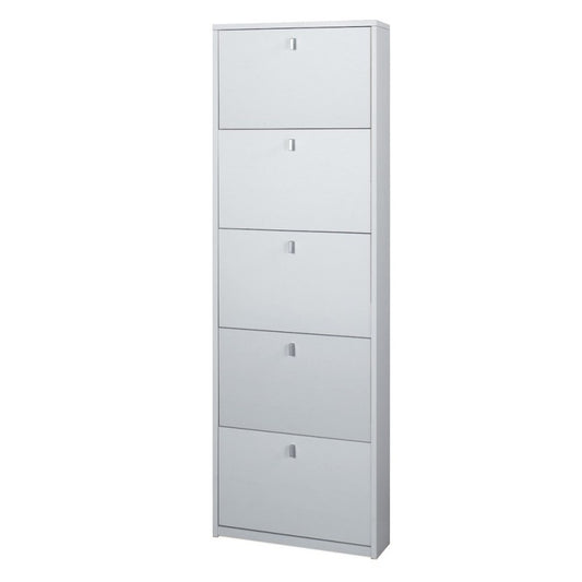 Scarpiera slim Fünf ant Bianco Cenere 63x18x h190 cm