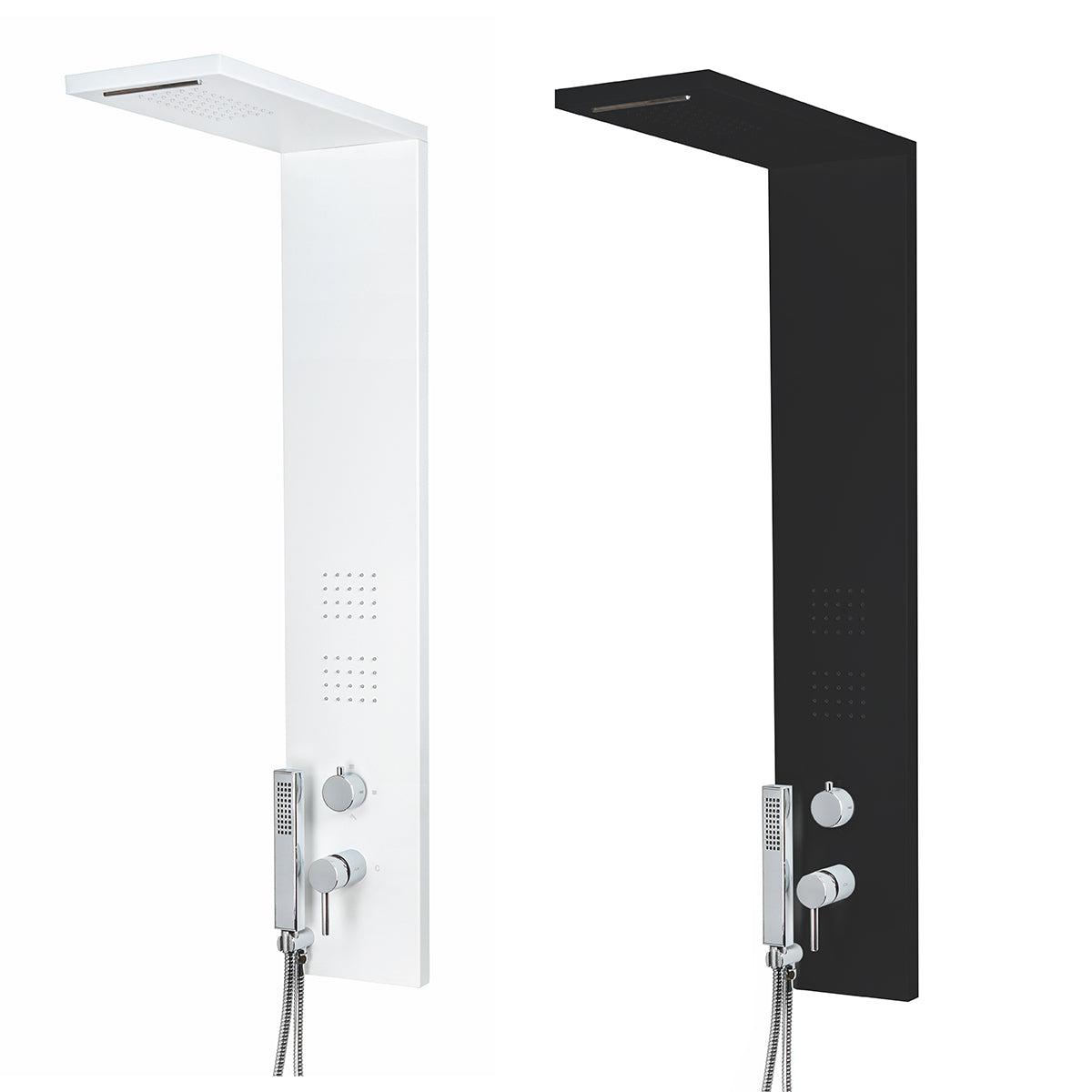 Trendige Wohnwand aus glänzendem Edelstahl