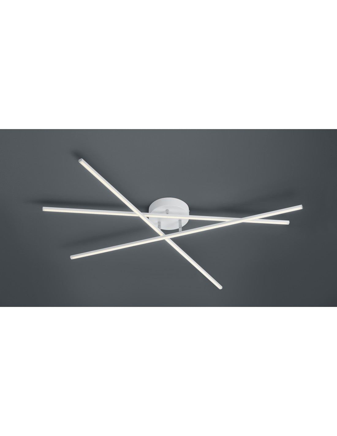 Moderne Deckenleuchte Tiriac 3 weiße LED-Stäbe L100 cm Trio Lighting
