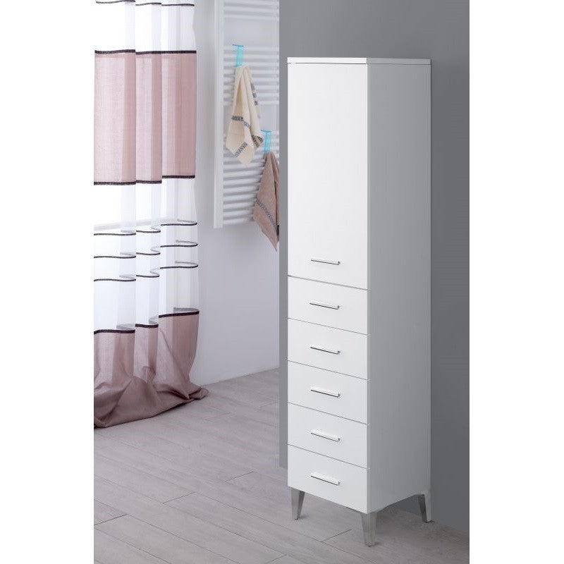 Taschenwurzeln und 5 Schubladen: Bianco 35x34x h 148,5 cm