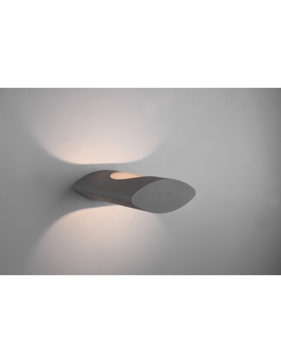 Wandleuchte IP54 Doppelemission Anthrazit LED Katun Trio Lighting