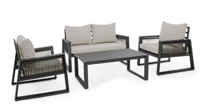 Captiva Anthrazit Garten-Lounge-Set