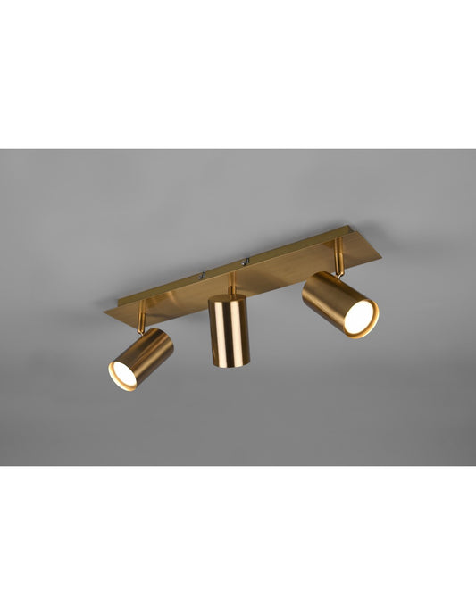 Marley Spotlight 3 Spots GU10 Messing gealtert L48 cm Trio Lighting