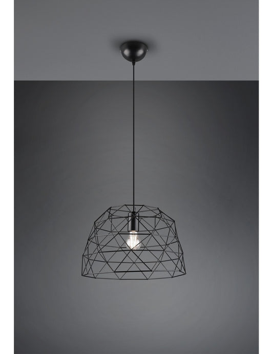 Haval Cage Suspension 1xE27 Mattschwarz Ø38 cm Trio Lighting