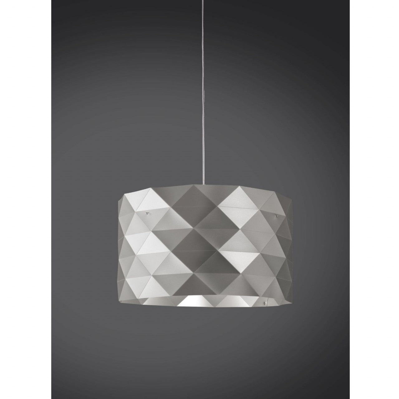 Aufhängung 5 Lichter Silber aus verchromtem Metall Cm. 40 x 25 Std