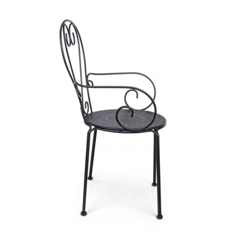 Sedia Da Giardino Con Braccioli In Acciall Etienne 49X49X H89 Cm