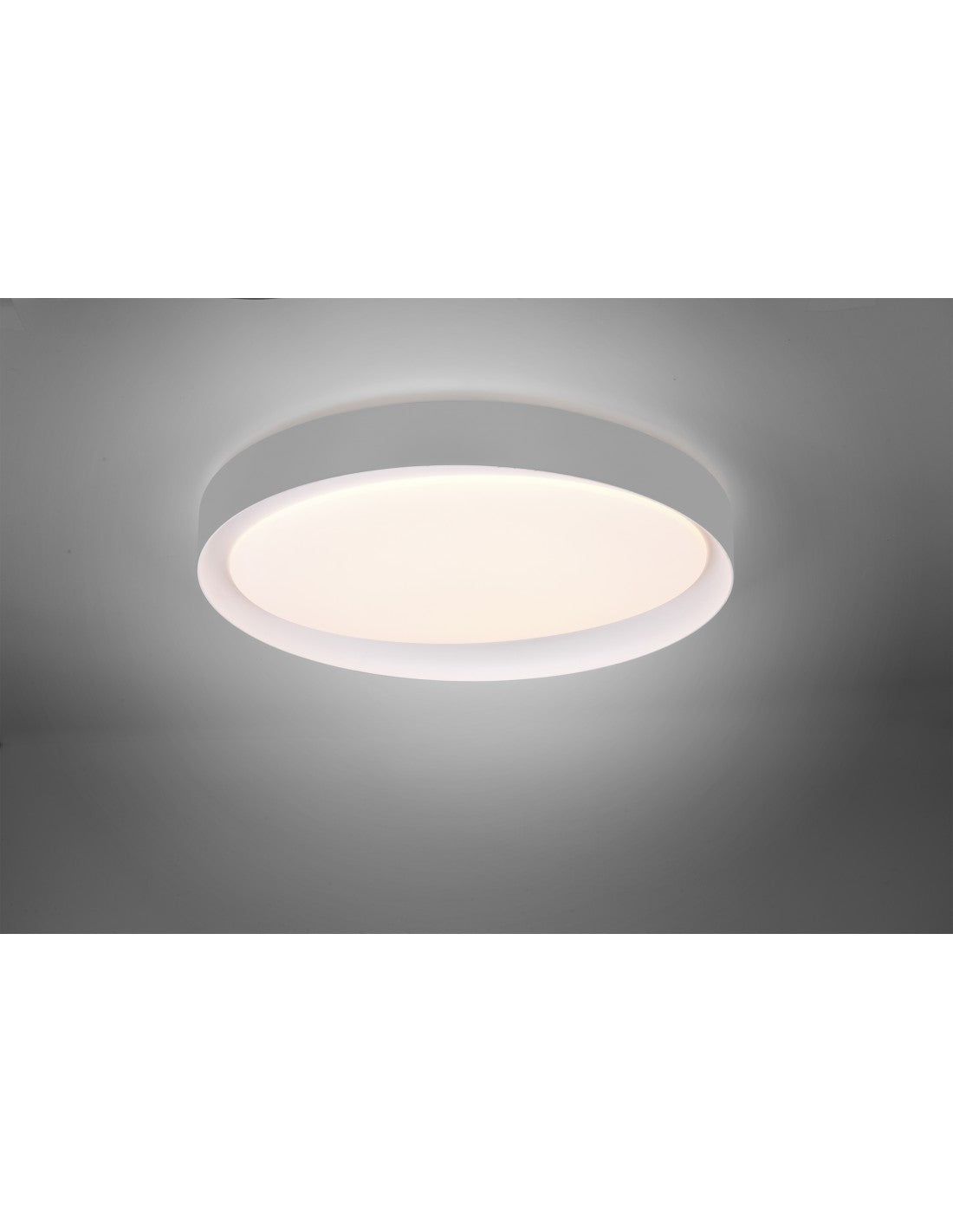 Dimmbare LED-Deckenleuchte Zeta Ø48 cm, graue Trio-Beleuchtung