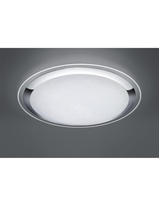 Große LED-Deckenleuchte Dimmer Miko Glitter Ø85 cm Trio Lighting