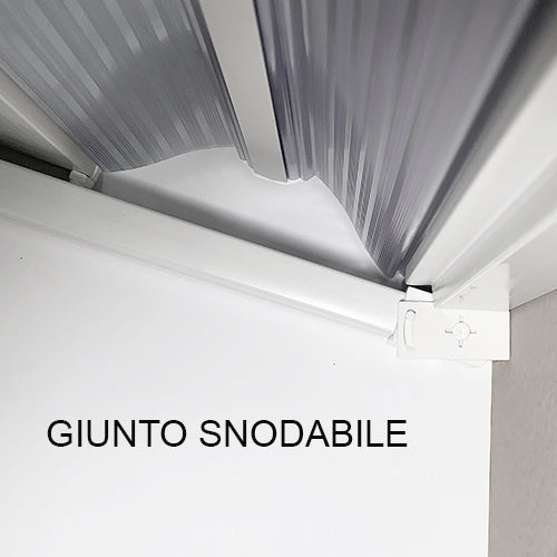 Duschabtrennung 2-seitig mit Faltung reduziert. Mod. Rosy Plisse' Linie