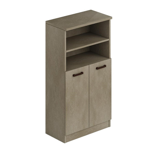 Clay Mehrzweck-Schuhschrank aus melaminharzbeschichtetem Holz mit 2 Türen und 4 Fächern (2 innen und 2 offen), H130x71x38