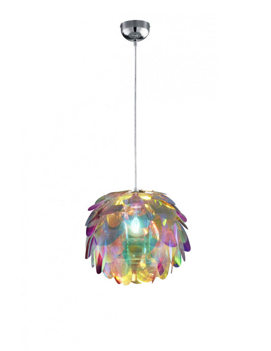 Clover Chrome Pendelleuchte Mehrfarbig Pigna Ø40 cm Trio Lighting