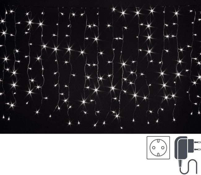 6x 400L Weißer Vorhang 5mm Faden TR 4x1m IP44