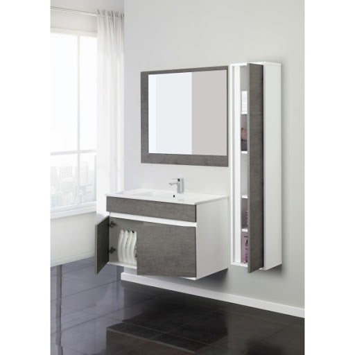 Badezimmerkomposition mit zwei Türen Fabula Line White Cement 90x47x h57cm