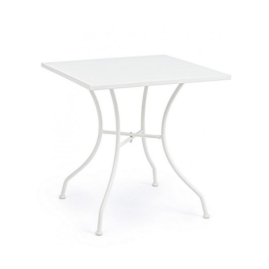 Weißer Kelsie-Stahltisch 70x70 cm