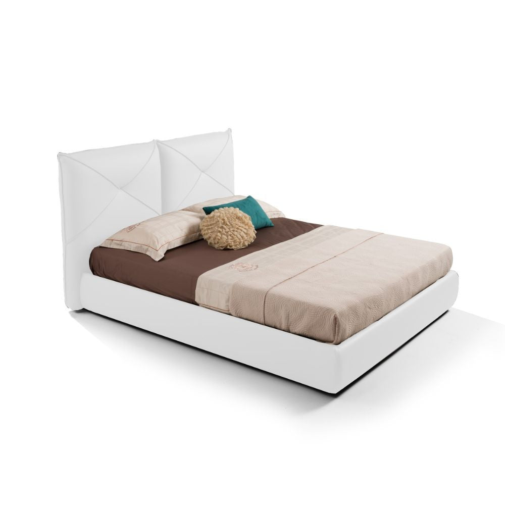 Letto matrimoniale contenitore Armonia bianco