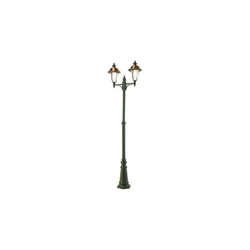 Mast mit Struktur aus Aluminiumdruckguss in Grau und Kupfer für den Außenbereich h. 244 cm
