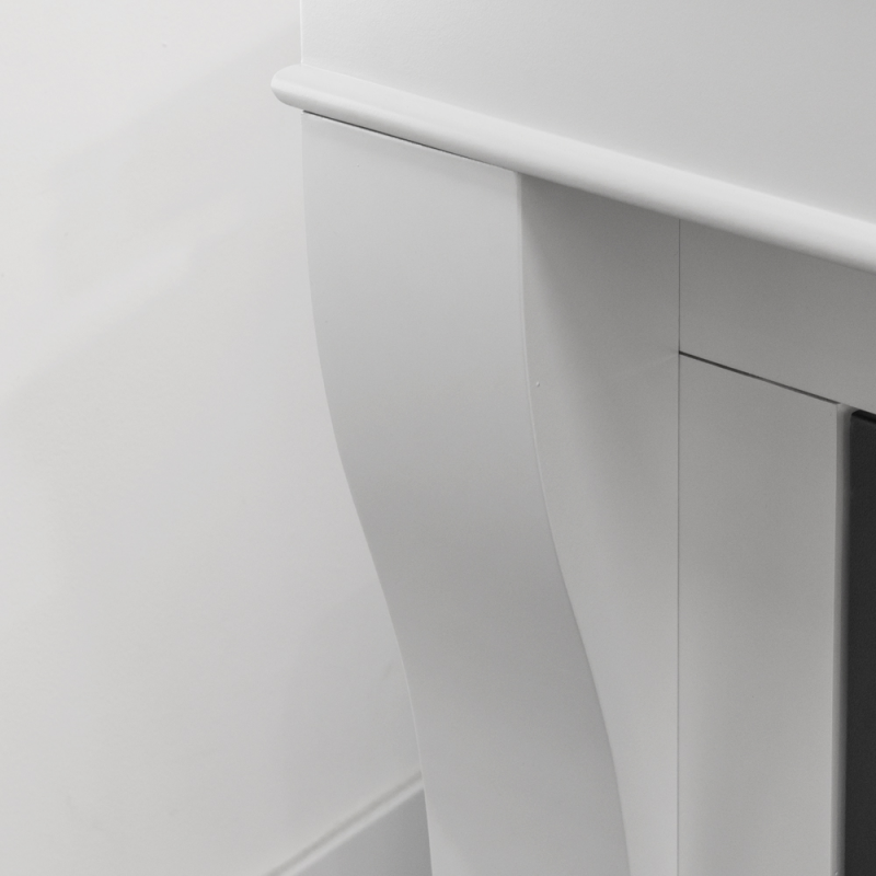 WASHINGTON Boden Bioethanol Kamin Weiß L11 x P43 x H99