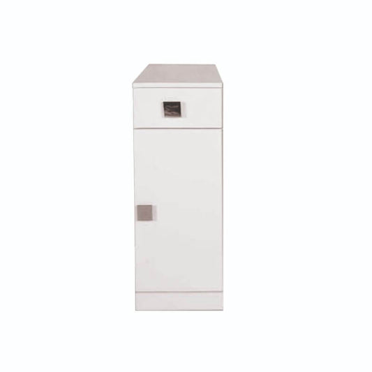 Mehrzweck-Badezimmerschrank Blanca mit Tür und Schublade 30x32x78, weiße Lärche