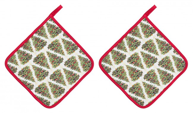 8x Set 2 Pressine Weihnachtsbaum weiß