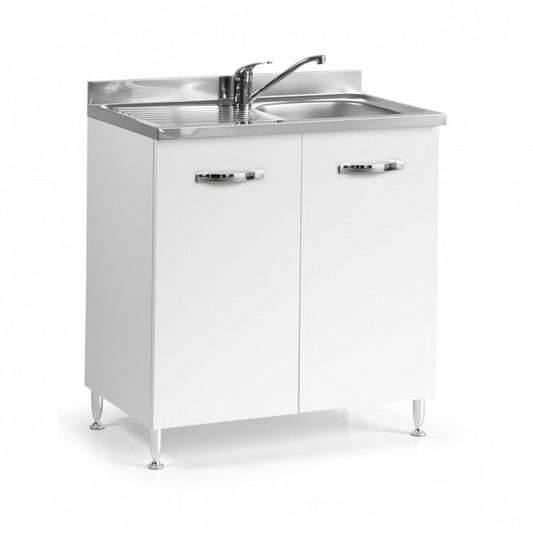 Spülbecken Bianco Frassinato 2-türig Cm 80x50xH 85